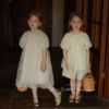 女童姐妹款小众刺绣蓬蓬裙，娃娃衫宝宝夏季洋气，短袖连衣裙衬衫潮