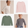 8C1 澳洲女童粘纤长袖T恤 春秋2-10岁儿童纯色圆领打底衫套头衫