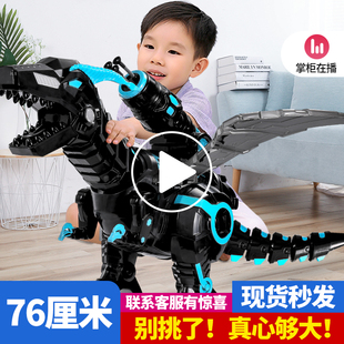 超大号遥控恐龙玩具男孩电动智能，霸王龙会走仿真动物机器3-67儿童