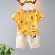男童夏装2022男宝宝0一1-3岁夏季套装婴儿两件套帅气韩版潮4