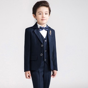 儿童西服男小西装套装韩版主持人英伦花童礼服男童钢琴洋气演出服