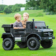 奔驰儿童电动车双人座可坐大人四轮大号无刷电机带遥控小孩玩具车