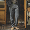 马登工装美式复古着人字纹灰色，牛仔裤男直筒，阿美咔叽vintage裤子