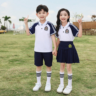 幼儿园园服夏装英伦韩版一年级小学生校服，班服夏季儿童运动会套装