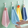 擦手巾小毛巾吸水不掉毛珊瑚绒小方巾可挂式可爱儿童家用厨房手帕