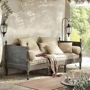 法式高端实木雕花沙发小户型客厅组合家具美式复古做旧三人沙发床