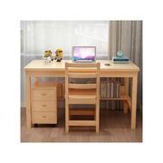 松木书桌实木电脑桌家用办公桌学生写字桌学习桌加强型