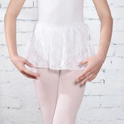 儿童蕾丝短纱裙芭蕾舞蹈形体训练短裙116243502白色130