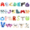 英文26个字母怪抱枕10个数字人可爱毛绒玩具卡通公仔儿童拼音玩偶