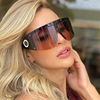 欧美ins大框连体风镜太阳镜个性面罩式时尚墨镜sunglasses