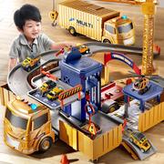 大卡货汽车儿童玩具车男孩，挖掘机起重合金工程套装，4塔吊6益智2岁3