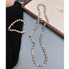 九月 减龄长款糖果色混彩强光珍珠项链小众设计高级感轻奢毛衣链