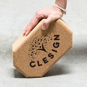 clesign进口环保软木瑜伽砖树皮，高密度初学辅助儿童练功健身辅具