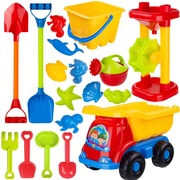 儿童沙滩玩具海边戏水沙滩车和大号铲子工具决明子挖沙沙漏桶套装