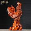 木雕鸡摆件十二生肖公鸡雕刻红木工艺品家居，客厅玄关送礼装饰品