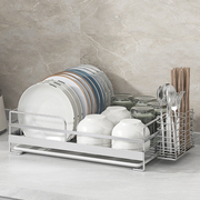 304不锈钢碗架单层沥水架台面碗盘架 厨房置物架收纳碗碟架沥水篮
