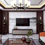 轻奢环保新中式电视背景墙造型边框沙发墙框架金属条装饰实木线条