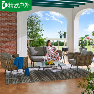 室外庭院花园欧式沙发多功能，组合客厅现代简约双人简易沙发床两用