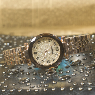 满天星钢带水晶手表时装复古表，满钻水钻表奢华女士表满天星