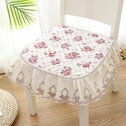坐垫餐椅垫欧式家用餐桌防滑椅子，凳子垫套罩四季通用棉麻现代简约