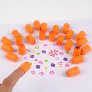 幼儿园儿童手工DIY手指印章绘画涂鸦美劳工具海绵塑胶卡通印章8个