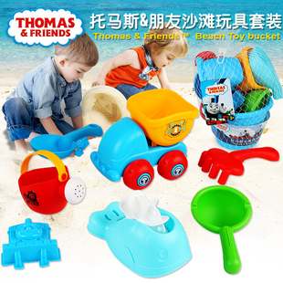 托马斯儿童沙滩玩具桌套装玩沙子，挖铲子工具宝宝戏水洗澡玩具男孩