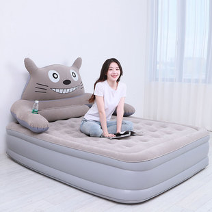 龙猫气垫床家用单人双人，加厚加高卡通可爱充气床垫1.2折叠便携1.5