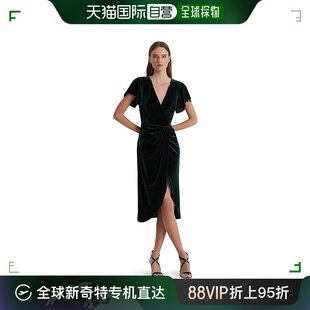 香港直邮潮奢laurenralphlauren女士天鹅绒飘逸袖酒会礼服