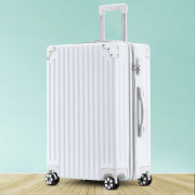 纯色小清新行李箱女20白色旅行箱高颜值拉杆箱学生24万向轮铝
