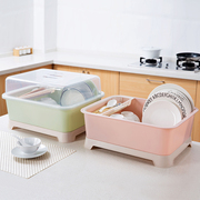 厨房带盖沥水碗筷收纳盒大容量装碗架放餐具碗碟架家用碗柜置物架