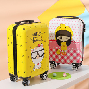 儿童拉杆箱男女20寸小型旅行行李箱，万向轮可爱卡通，学生密码登机箱