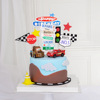 儿童生日蛋糕装饰汽车，总动员麦昆卡通回力车烘焙摆件迷你赛车玩具