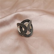 欧美风格做旧复古银色戒指潮流夸张个性男女款时尚指环指圈