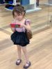 韩国童装女童洋气娃娃衫套装女宝格子飞袖上衣蛋糕裙裤两件套休闲