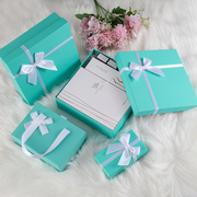 蓝色礼物盒护肤品化妆品，大盒口红包装空盒香水，盒婚庆伴手礼盒
