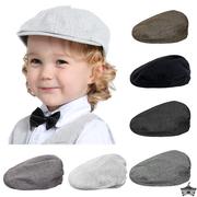 男童贝雷帽婴儿周岁写真照英伦，复古风男宝宝，帽子礼服绅士帽画家帽