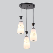 玻璃餐厅吊灯三头创意个性，工业风吧台，餐厅灯简约现代led餐吊灯具