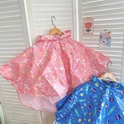 出口anko原单卡通，便携儿童时尚秋季风衣雨披，斗篷式雨衣