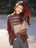 秋冬套装女美拉德小个子港风复古针织马甲背心红色衬衫两件套洋气