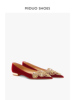 婚鞋女2023年红色，平底新娘鞋，中式敬酒秀禾单鞋