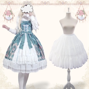 55cm裙撑lolita可调节鱼骨，暴力日常两用洛丽塔蕾丝雪纺蓬蓬裙