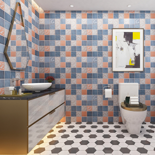卫生间厨房浴室加厚贴纸瓷砖纹自粘墙纸防水马赛克墙贴壁纸洗手间