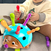 儿童拼插小刺猬婴儿训练精细动作，专注力宝宝手眼协调益智早教玩具
