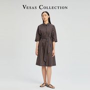 vesascollection唯尚女装，桑蚕丝连衣裙，夏装优雅修身显瘦d1250