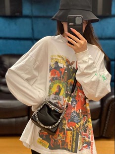 2022时尚韩版风包手工皮质复古夹子包斜跨单肩小方包手提女包
