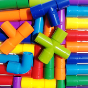 儿童水管道积木塑料玩具，3-6周岁益智男孩1-2岁女孩，7宝宝9拼装拼插
