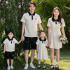 网红韩版母女亲子装2024夏装，洋气女童连衣裙親子，全家服摄影服