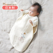 日本hoppetta婴儿纱布睡袋，夏季宝宝透气防踢被四季通用款儿童睡袋