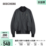 Skechers斯凯奇2024龙年新年限定男子时尚百搭双面穿裥棉夹克外套