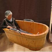 老人小孩泡澡桶木桶洗澡盆实木浴缸，可移动香柏木沐浴桶低桶可定制